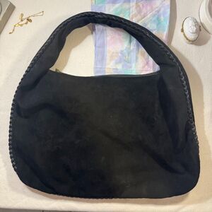 Shiraleah Vintage Black Suede-Like Hobo Bag